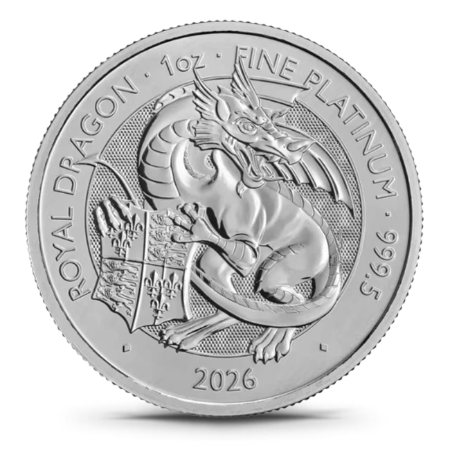 2026 Great Britain Tudor Beasts Royal Dragon platinum coin