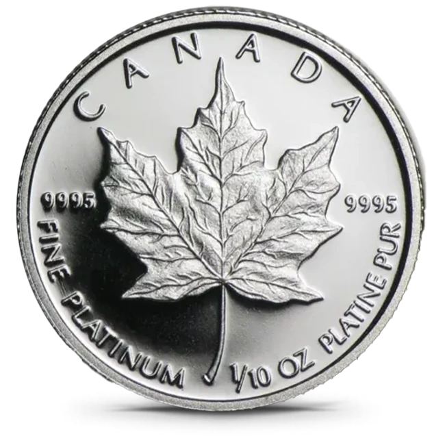 Canada one tenth ounce Platinum Maple Leaf dates our choice